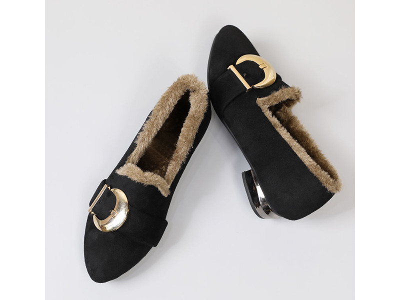 Winter Plus Velvet Keep Warm All-match Flat Bottom Women's Shoes Fashion Retro Mary Janes Khaki Color Pumps Women Winter Plus Velvet Keep Warm All-match Flat Bottom Women's Shoes Fashion Retro Mary Janes Khaki Color Pumps Women