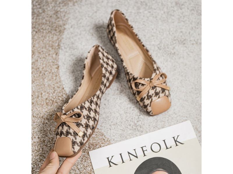 Butterfly Knot Accessories Splicing Women's Flat Bottom Shoes Comfortable 2023 New Fashion Light Buckle Concise Korean Style Butterfly Knot Accessories Splicing Women's Flat Bottom Shoes Comfortable 2023 New Fashion Light Buckle Concise Korean Style