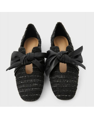 Concise Butterfly Knot Women's Flats Shoes Fashion Artificial Leather Mary Janes Part Dress Sapatos Femininos 2023 Spring Autumn