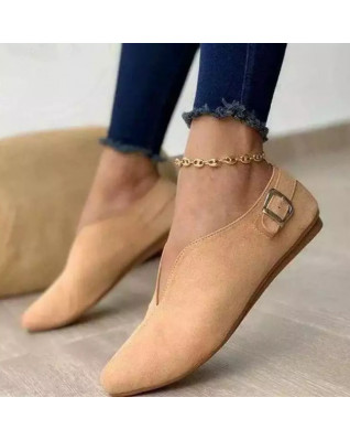 Spring Autumn New Soft Fashion Flats Zapatos Shoes for Women WomenPointed Toe Shallow Boat Shoes