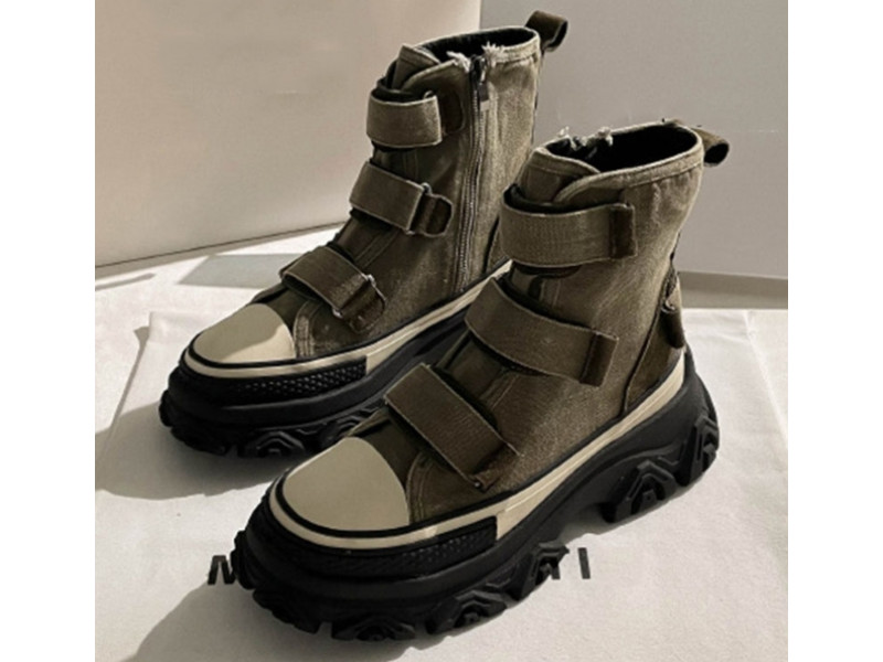 Black Platform Wear-resistant High Top Retro Tooling Women's Vulcanize Shoes 2023 New Fashion Hook Loop Leisure Spring Autumn Black Platform Wear-resistant High Top Retro Tooling Women's Vulcanize Shoes 2023 New Fashion Hook Loop Leisure Spring Autumn