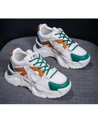 Sneakers Shoes for Women Fashion Mixed Colors Thick Bottom Nonslip Ventilation All-match Sports 2023 New Autumn and Winter