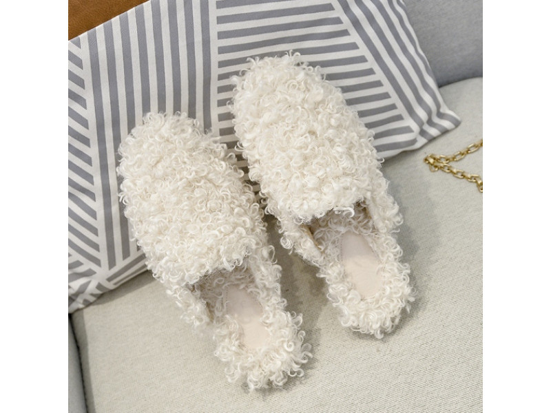 Warm Plush Women's Outdoor Slippers Plus Velvet Flat Indoor Floor Mules Home Cotton Shoes for Women Korean Style 2023 New Wint er Warm Plush Women's Outdoor Slippers Plus Velvet Flat Indoor Floor Mules Home Cotton Shoes for Women Korean Style 2023 New Wint er